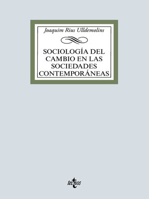 cover image of Sociología del cambio en las sociedades contemporáneas